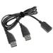 Kabel CABLEXPERT USB A-A 1m 2.0 prodlužovací DUÁLNÍ pro extra napájení