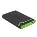 TRANSCEND 2TB StoreJet 25M3C SLIM, USB-C, 2.5” Externí Anti-Shock disk, tenký profil, šedo/zelený