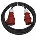 Emos 3 fázový venkovní prodlužovací kabel PM0904  - 20m / 1 zásuvka / černý / guma / 400 V / 2,5 mm2