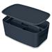 Úložný box s víkem Leitz MyBox Cosy + Organizér s držadlem, velikost S, sametová šedá