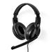 Nedis CHSTU210BK - PC sluchátka| Přes Uši | Stereo | USB Typ-C ™ / USB-A | Sklopnou Mikrofon | Černá