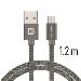 SWISSTEN DATA CABLE USB / MICRO USB TEXTILE 1,2M GREY