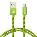 SWISSTEN DATA CABLE USB / MICRO USB TEXTILE 1,2M GREEN
