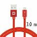 SWISSTEN DATA CABLE USB / LIGHTNING TEXTILE 3,0M RED