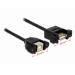 Delock kabel USB 2.0 Type-B samice přišroubovatelná > USB 2.0 Type-A samice přišroubovatelná 25 cm