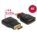 Delock Adaptér High Speed HDMI s Ethernetem – HDMI Mini-C samec > HDMI-A samice 4K černý