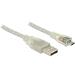 Delock Kabel USB 2.0 Typ-A samec > USB 2.0 Micro-B samec 1m transparentní