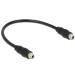 Delock Cable Stereo Jack 3.5 mm female panel-mount > Stereo Jack 3.5 mm female panel-mount 25 cm