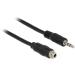 Delock Cable Stereo Jack 3.5 mm female panel-mount > Stereo Jack 3.5 mm male 100 cm