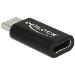 Delock Adaptér SuperSpeed USB 10 Gbps (USB 3.1 Gen 2) USB Type-C™ samec > port samice černý