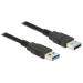 Delock Kabel USB 3.0 Typ-A samec > USB 3.0 Typ-A samec 1,0 m černý