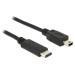 Delock Kabel USB Type-C™ 2.0 samec > USB 2.0 typ Mini-B samec 0,5 m černý