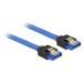 Delock Cable SATA 6 Gb/s receptacle straight > SATA receptacle straight 10 cm blue with gold clips 