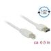 Delock Kabel EASY-USB 2.0 Typ-A samec > USB 2.0 Typ-B samec 0,5 m bílý