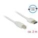 Delock Kabel EASY-USB 2.0 Typ-A samec > USB 2.0 Typ-B samec 2 m bílý