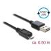 Delock Kabel EASY-USB 2.0 Typ-A samec > USB 2.0 Typ Micro-B samec 50 cm černá