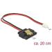Delock Kabel Power 2 Pin Buchse > 1 x SATA 15 Pin Buchse (5 V) Metallclip 20 cm