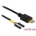 Delock Kabel USB Type-C™ samec > 2 x pin konektor samice oddělení napájení 20 cm