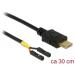 Delock Kabel USB Type-C™ samec > 2 x pin konektor samice oddělení napájení 30 cm