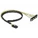 Delock Kabel Mini SAS SFF-8087 > 4 x SATA 7 pin samice 90° pravoúhlý 0,5 m