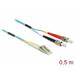 Delock Optický kabel LC > ST Multimód OM3 0,5 m