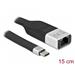 Delock FPC plochý stuhový kabel, USB Type-C™ na Gigabit LAN 10/100/1000 Mbps, 15 cm