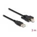 Delock Kabel USB 2.0 Typ-A samec na Typ-B samec se šroubky 3 m