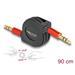 Delock Zatažitelný audio kabel 3,5 mm, 3 Pin Stereo jack, ze zástrčky na zástrčku 90 cm