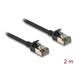 Delock Síťový kabel RJ45 Cat.8.1, F/FTP Slim Pro, 2 m, černý