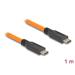 Delock USB 5 Gbps kabel, ze zástrčky USB Type-C™ na zástrčku USB Type-C™, k focení s tetheringem, 1 m, oranžový